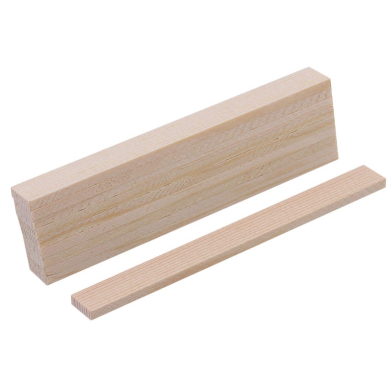 Bstinay 10 Pieces Bamboo Wood Strips 100mm/3.93" Wooden Craft Sticks for DIY Crafts - Image 1